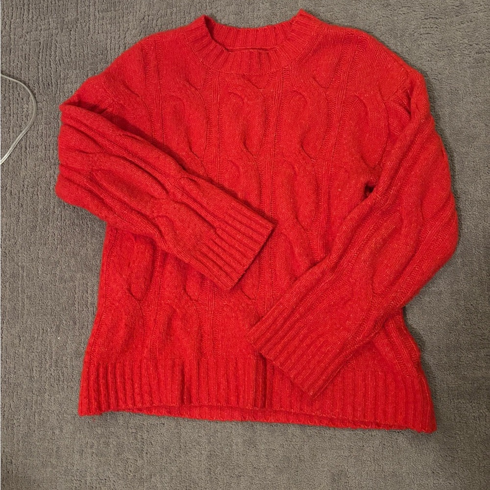 American Eagle Outfitters Red Oversized Knit Sweater